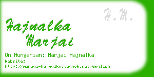 hajnalka marjai business card